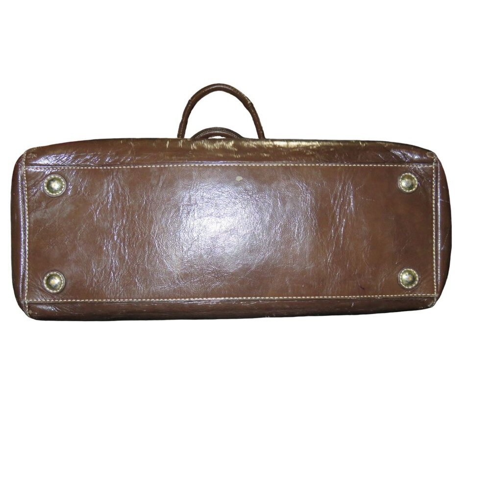 COACH 2007 Vintage 11789 Madeline Brown Patent Leather Double Handle Satchel - Picture 7 of 12